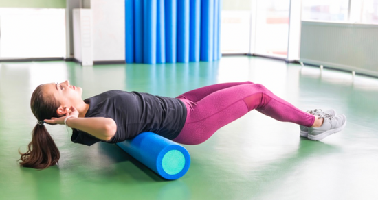 Foam roller workout for pain relief and muscle recovery